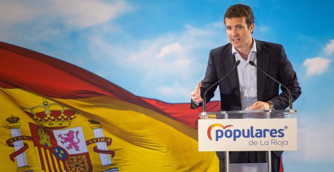 El 'leitmotiv' de la campaña del PP: "Cuanto más Vox, más Sánchez"