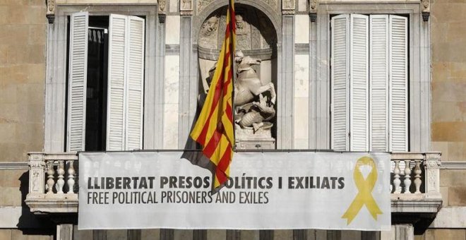Torra se niega a retirar el lazo amarillo de la Generalitat, como le exige la Junta Electoral