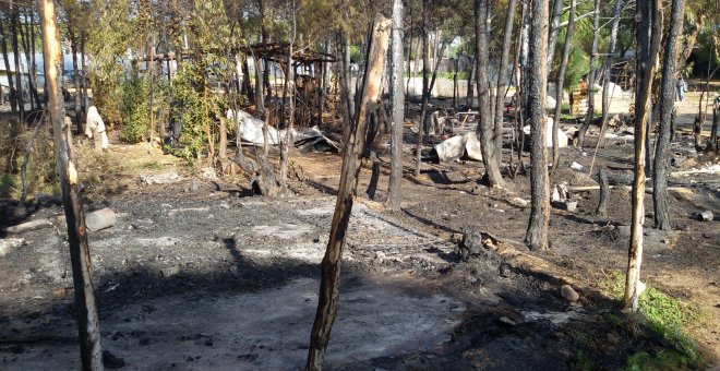 Los incendios agravan la situación de los asentamientos de temporeros migrantes en Huelva