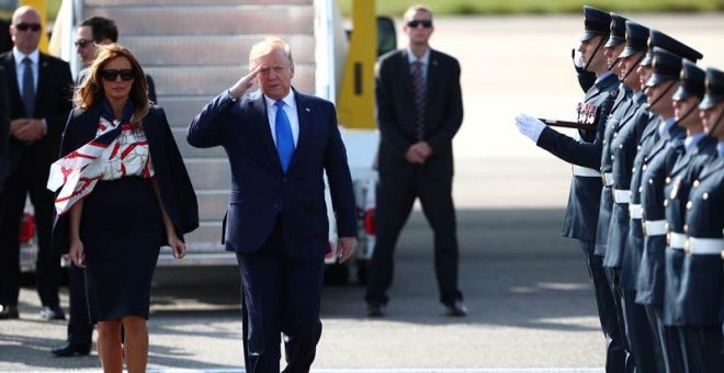 Trump llama "perdedor" al alcalde de Londres al iniciar su visita al Reino Unido