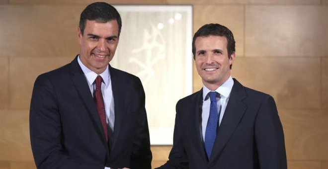 Sánchez y Casado coinciden en hacer una reforma electoral para evitar bloqueos en las investiduras