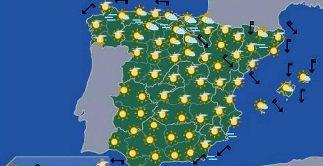 Notable descenso de las temperaturas y lluvias en el norte y este peninsular este domingo