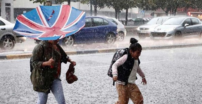 Más de media España está en alerta por fuertes lluvias o tormentas