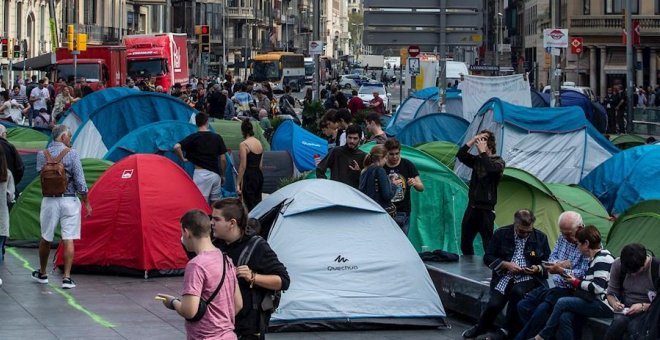 Los estudiantes catalanes en huelga vuelven a la calle para protestar contra la "represión"