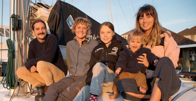 Greta Thunberg zarpa hacia España en el catamarán de una familia australiana