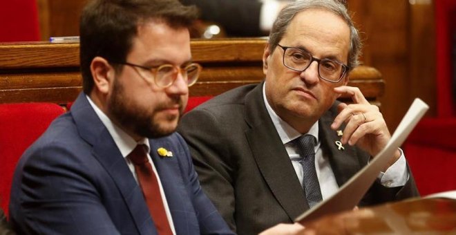 Aragonès i Torra coincideixen a reclamar a Sánchez i Iglesias una taula de negociació per abordar el conflicte polític