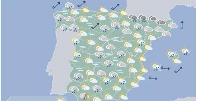 Precipitaciones en el oeste, Pirineos y Andalucía para este jueves