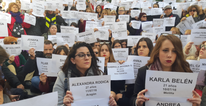 Decenas de mujeres protestan en Madrid por la falta de condena institucional de la violencia machista