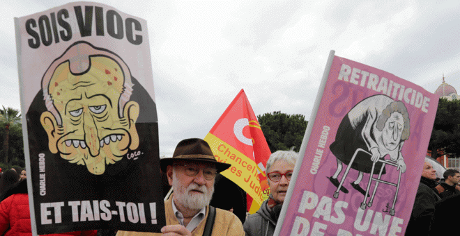 Ferrocarriles y educación, sectores más afectados por la huelga en Francia contra la reforma de las pensiones