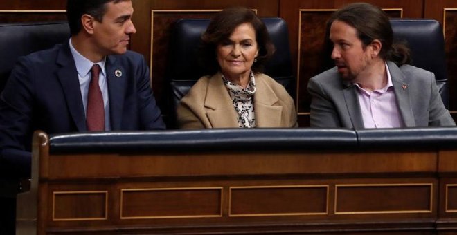 Iglesias y Sánchez exhiben su sintonía en el Congreso, mientras las derechas atacan con el mismo argumentario