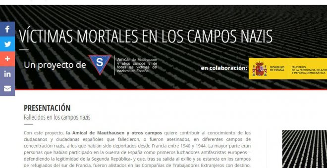 Una web recoge ya los datos de más de 5.000 víctimas españolas en campos nazis