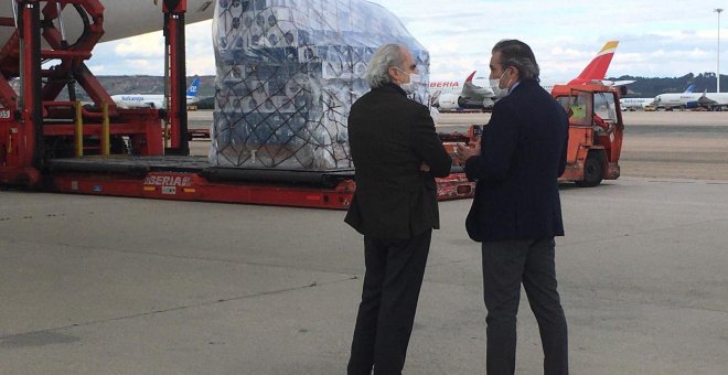 Llega a Madrid un avión con 58 toneladas de material sanitario procedente de China