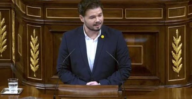 Rufián acusa al Gobierno de volar "el espíritu de la investidura" y alerta de nuevas concesiones del PSOE a la derecha