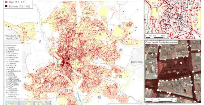 El mapa más sucio de Madrid: siete de cada diez calles tienen restos de colillas