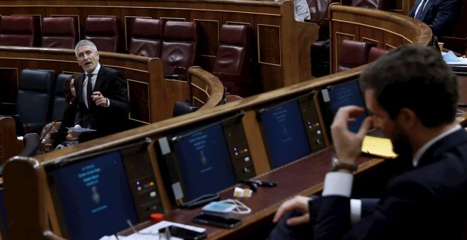Gobierno, PSOE y Unidas Podemos cierran filas con Marlaska