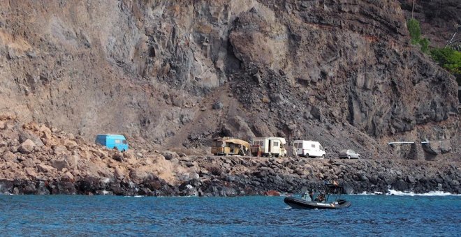 Descartan que haya atrapados por el desprendimiento en el acantilado de Argaga, en La Gomera