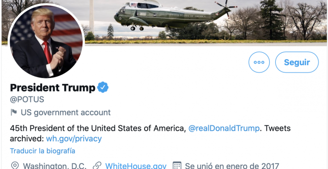 Twitter eliminará por primera vez los seguidores del perfil oficial del presidente de los EEUU con la llegada de Biden
