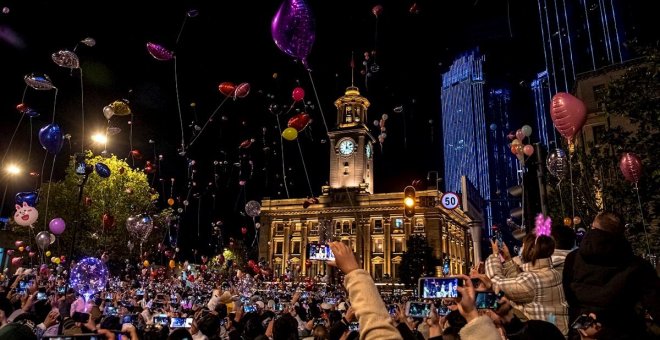 Las sorprendentes fotos de la celebración del Año Nuevo en Wuhan