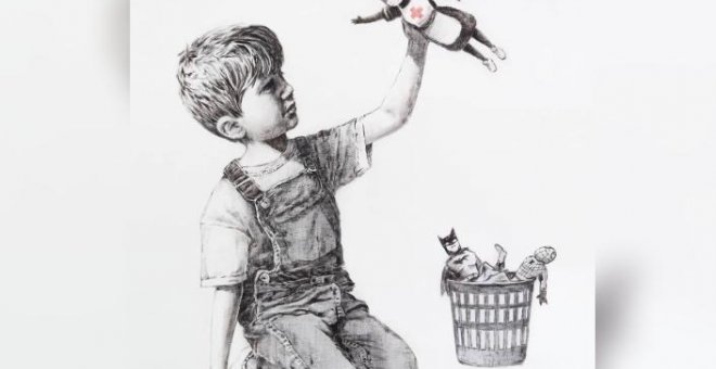 Banksy subasta su obra dedicada a los sanitarios para cederles lo recaudado