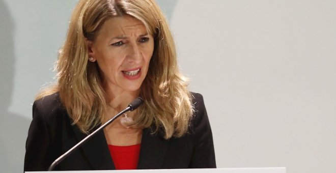 Yolanda Díaz: "Las propuestas del Ministerio de Trabajo son tan marxistas como las de Biden o el Papa"