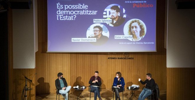 Pablo Iglesias, Xavier Domènech y Ester Capella defienden que las izquierdas coordinen una agenda común