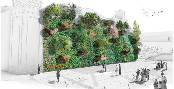 CaixaForum Barcelona albergará un bosque vertical de mas de 500 m2, el primero del mundo con árboles en suspensión