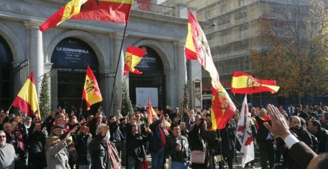 Los franquistas de Plaza de Oriente presumen del acto de apología del 20N y preparan otro mitin desafiante