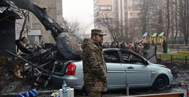Muere el ministro ucraniano del Interior en un accidente de helicóptero contra una guardería de Kiev