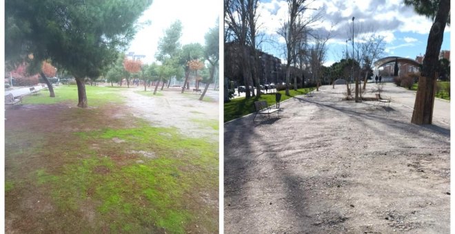 Los vecinos de Aluche se rebelan contra las obras de Almeida en el pulmón verde del barrio