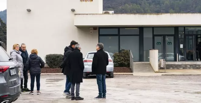 Familiares y amigos despiden a Iván en el funeral celebrado en Sallent