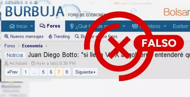 No, el actor Juan Diego Botto no ha dicho que "si llega Vox al Gobierno, entenderé que vuelva ETA"