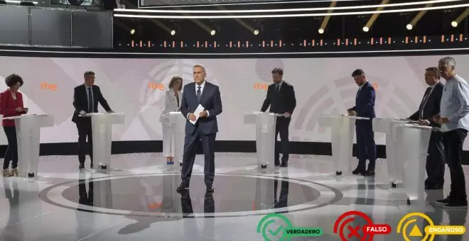 Debate a siete en RTVE: verificación y datos