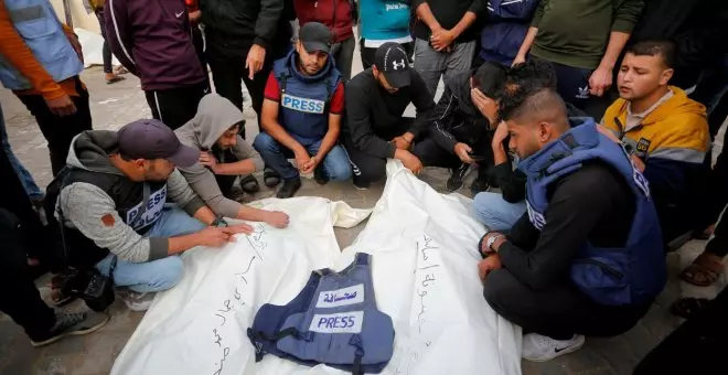RSF: "Los periodistas asesinados en un mes y medio en Gaza igualan a los registrados en un año en el mundo"