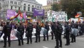 La Policía bloquea la protesta de las Marchas de la Dignidad en los Príncipe de Asturias