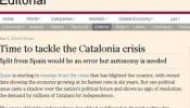 El diario Financial Times recuerda a Rajoy que "ya es hora de afrontar la crisis catalana"