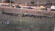 Cientos de inmigrantes protagonizan un nuevo intento de entrada a Melilla