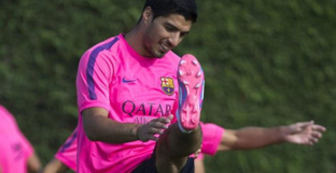 Luis Suárez se entrena por primera vez con el Barcelona