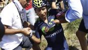 Nairo Quintana abandona la Vuelta tras una nueva caída