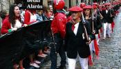 Plásticos negros contra el desfile de mujeres en el Alarde de Hondarribia