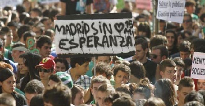 Huelga de estudiantes contra los ataques a la educación pública