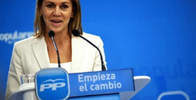 Cospedal rebaja la euforia y recuerda que aún falta ir a votar