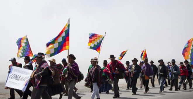 La marcha indígena llama a las puertas de Morales