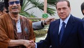 Gadafi, sorprendido tras apoyar Berlusconi el bombardeo de Libia