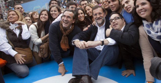 Rajoy, en campaña sin Camps