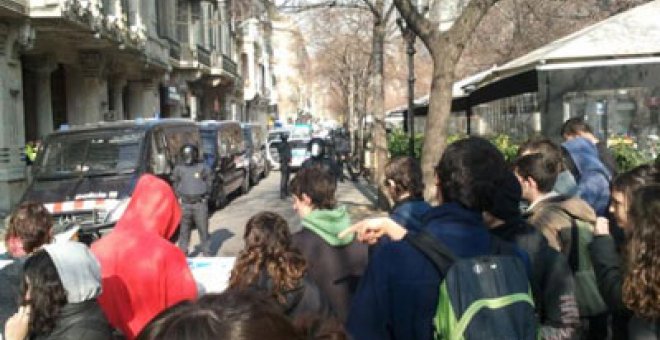 Dos detenidos en Barcelona en una protesta de estudiantes