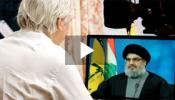 Assange se estrena en televisión con el líder de Hezbola