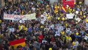 Miles de personas protestan en Barcelona contra los recortes en educación