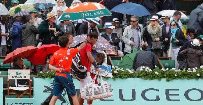 La lluvia suspende la final de Roland Garros hasta este lunes a las 13:00 horas