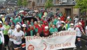 Miles de personas marchan a pie para apoyar a los mineros