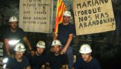 Los mineros de Ariño cumplen su quinto día encerrados en la mina